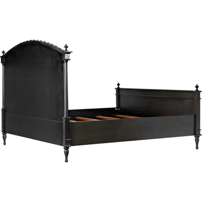 Owen Black Wooden Bed Frame - LOOMLAN - Noir - Beds