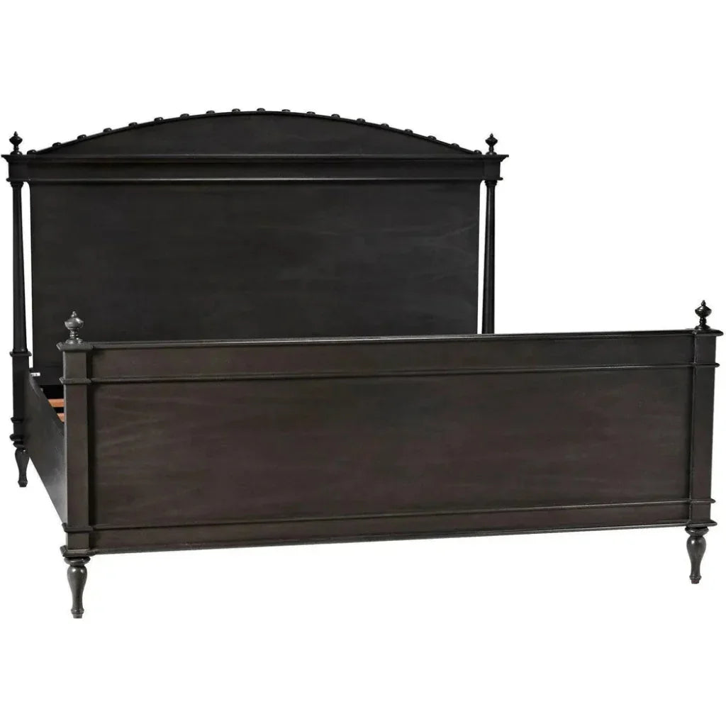 Owen Black Wooden Bed Frame - LOOMLAN - Noir - Beds