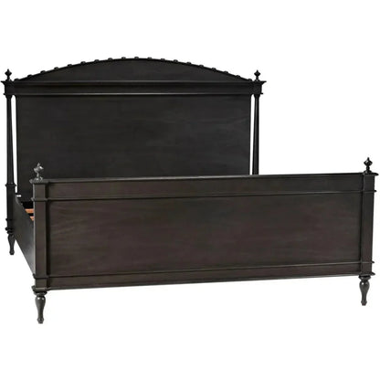 Owen Black Wooden Bed Frame - LOOMLAN - Noir - Beds