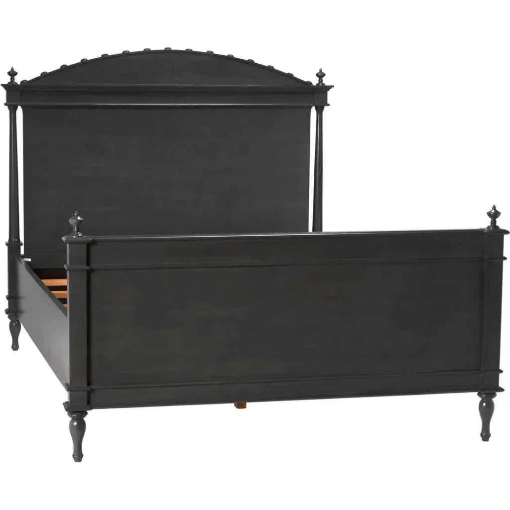 Owen Black Wooden Bed Frame - LOOMLAN - Noir - Beds