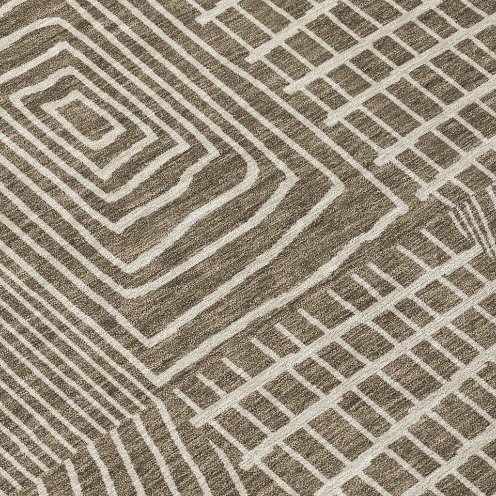 Owen Brown Washable Indoor-Outdoor Rug-Outdoor Rugs-LOOMLAN Rugs-LOOMLAN
