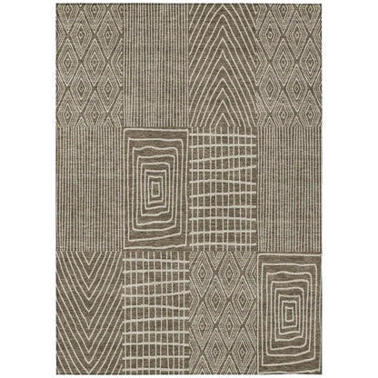 Owen Brown Washable Indoor-Outdoor Rug-Outdoor Rugs-LOOMLAN Rugs-2'6" x 3'10"-LOOMLAN