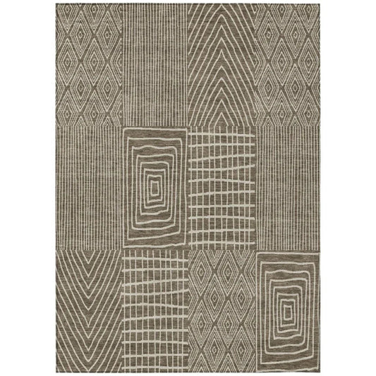 Owen Brown Washable Indoor-Outdoor Rug-Outdoor Rugs-LOOMLAN Rugs-2'6" x 3'10"-LOOMLAN