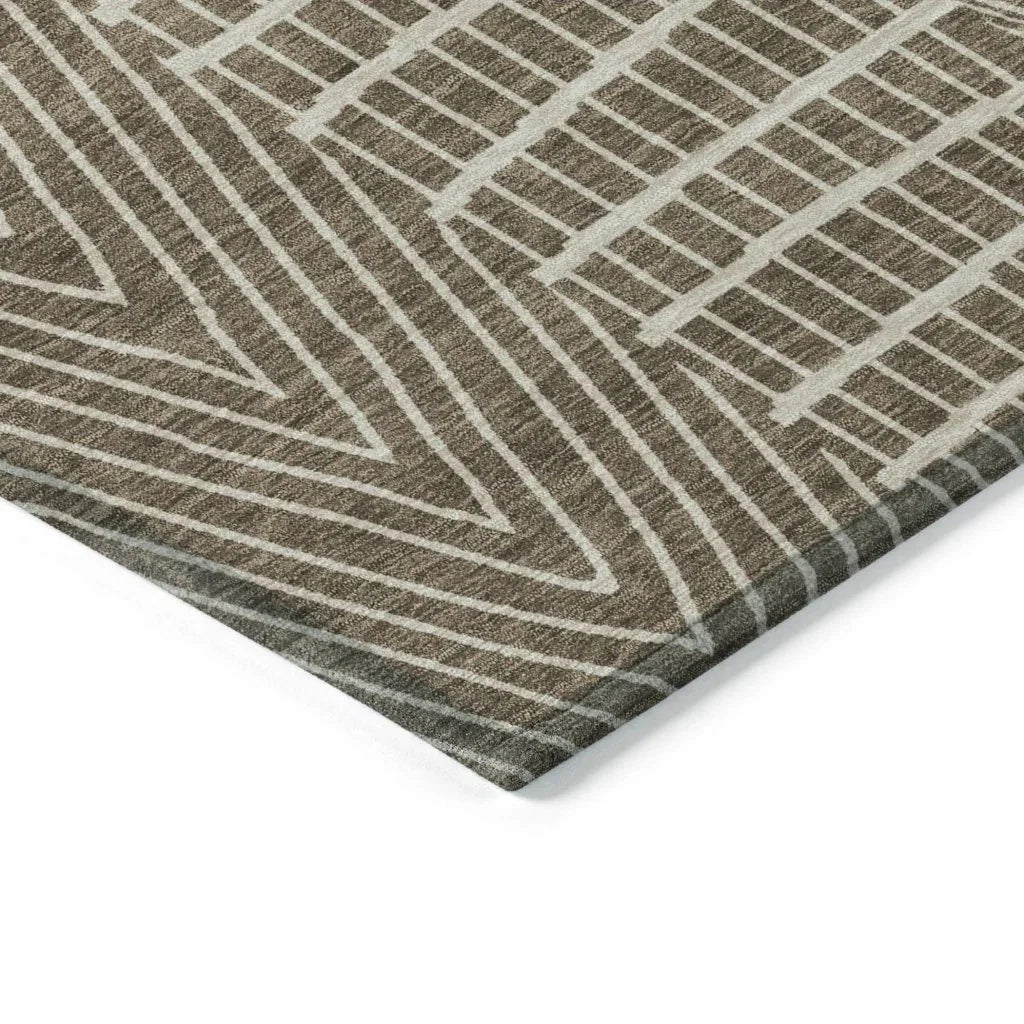 Owen Brown Washable Indoor-Outdoor Rug-Outdoor Rugs-LOOMLAN Rugs-LOOMLAN
