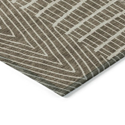 Owen Brown Washable Indoor-Outdoor Rug-Outdoor Rugs-LOOMLAN Rugs-LOOMLAN