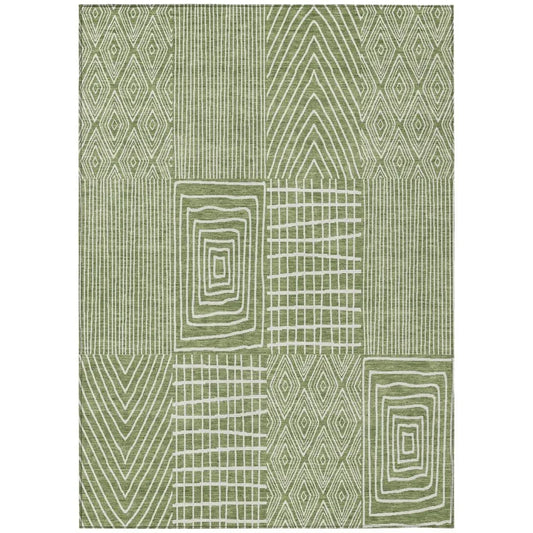 Owen Green Washable Indoor-Outdoor Rug-Outdoor Rugs-LOOMLAN Rugs-2'6" x 3'10"-LOOMLAN