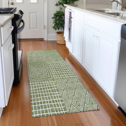 Owen Green Washable Indoor-Outdoor Rug-Outdoor Rugs-LOOMLAN Rugs-LOOMLAN