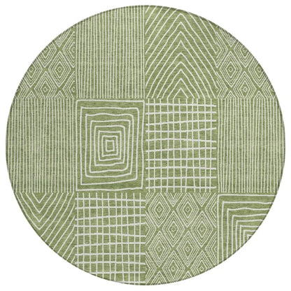 Owen Green Washable Indoor-Outdoor Rug-Outdoor Rugs-LOOMLAN Rugs-8' x 8'-LOOMLAN