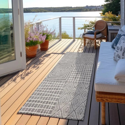 Owen Grey Washable Indoor-Outdoor Rug-Outdoor Rugs-LOOMLAN Rugs-LOOMLAN