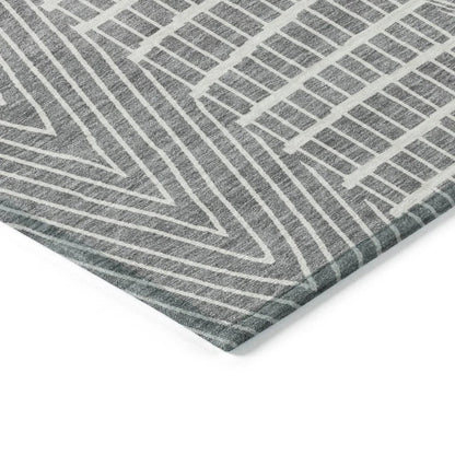 Owen Grey Washable Indoor-Outdoor Rug-Outdoor Rugs-LOOMLAN Rugs-LOOMLAN