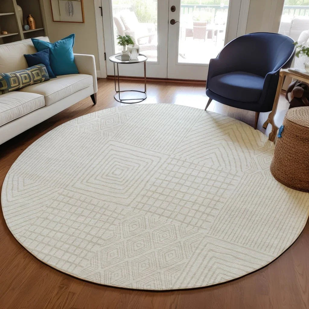 Owen Ivory Washable Indoor-Outdoor Rug-Outdoor Rugs-LOOMLAN Rugs-LOOMLAN