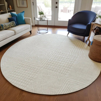 Owen Ivory Washable Indoor-Outdoor Rug-Outdoor Rugs-LOOMLAN Rugs-LOOMLAN