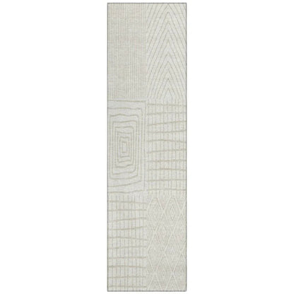Owen Ivory Washable Indoor-Outdoor Rug-Outdoor Rugs-LOOMLAN Rugs-2'3" x 7'6"-LOOMLAN