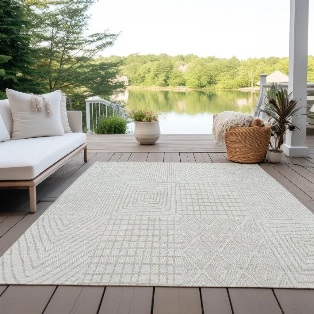 Owen Ivory Washable Indoor-Outdoor Rug-Outdoor Rugs-LOOMLAN Rugs-LOOMLAN