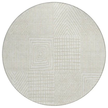 Owen Ivory Washable Indoor-Outdoor Rug-Outdoor Rugs-LOOMLAN Rugs-8' x 8'-LOOMLAN