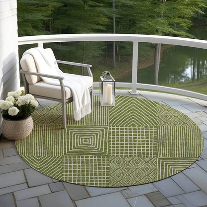 Owen Olive Washable Indoor-Outdoor Rug-Outdoor Rugs-LOOMLAN Rugs-LOOMLAN