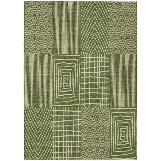 Owen Olive Washable Indoor-Outdoor Rug-Outdoor Rugs-LOOMLAN Rugs-2'6" x 3'10"-LOOMLAN