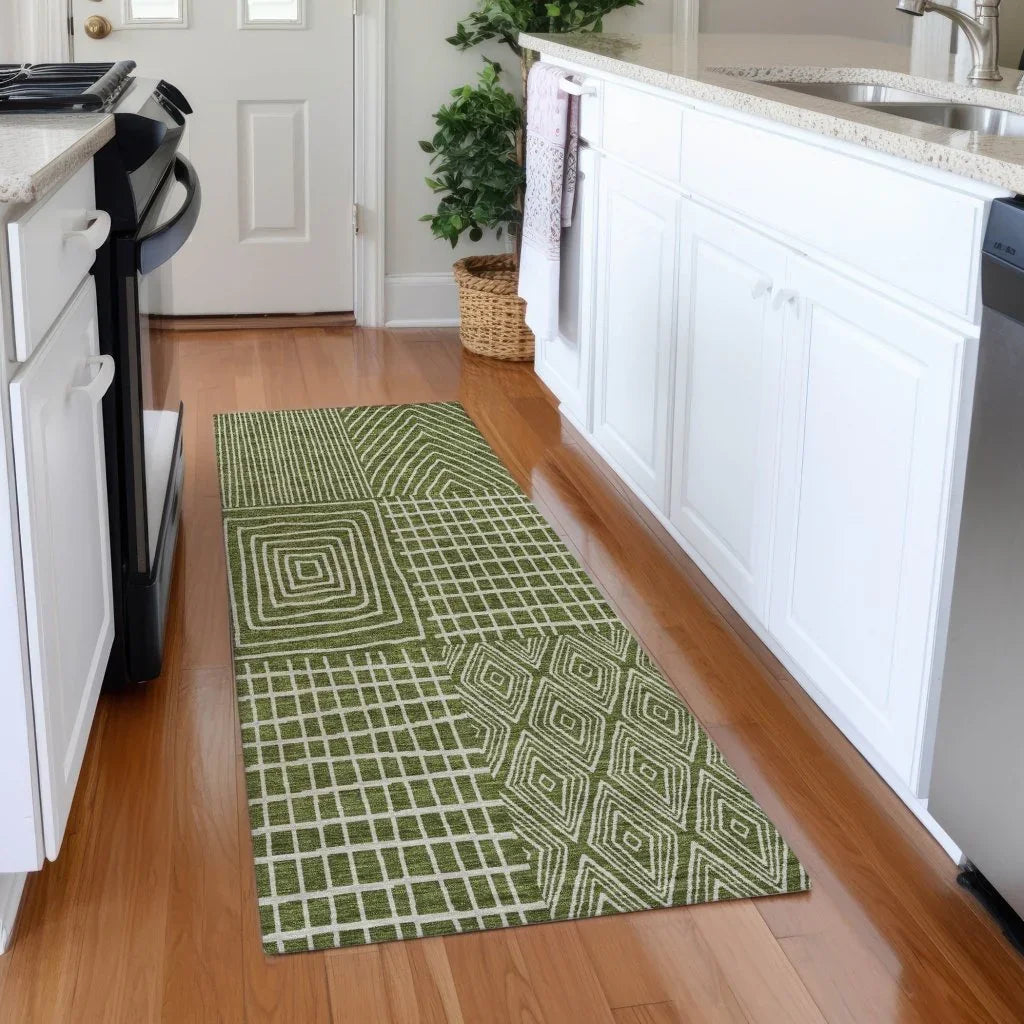 Owen Olive Washable Indoor-Outdoor Rug-Outdoor Rugs-LOOMLAN Rugs-LOOMLAN