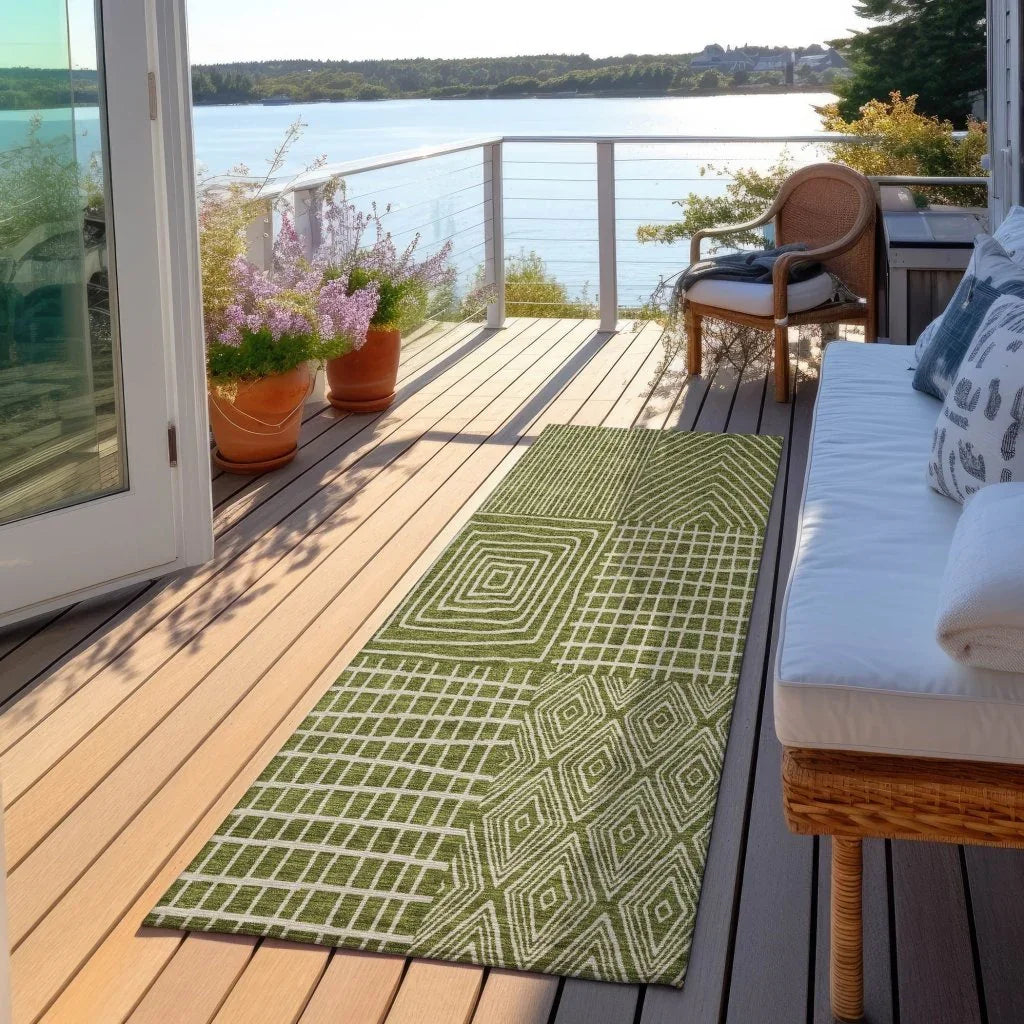 Owen Olive Washable Indoor-Outdoor Rug-Outdoor Rugs-LOOMLAN Rugs-LOOMLAN
