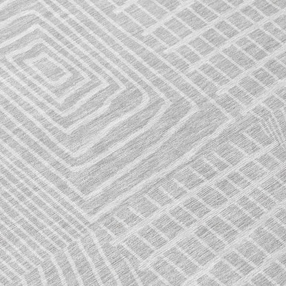 Owen Silver Washable Indoor-Outdoor Rug-Outdoor Rugs-LOOMLAN Rugs-LOOMLAN