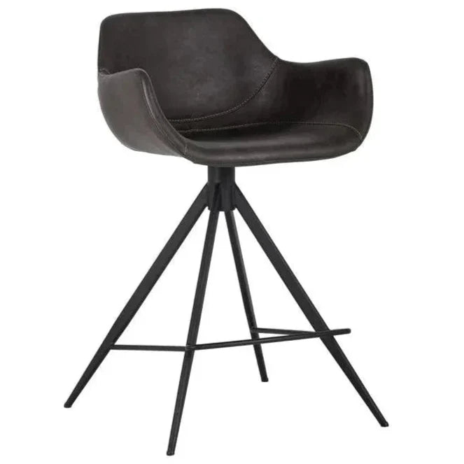 Owen Swivel Counter Stool - Town Grey 360 Degree Swivel - LOOMLAN - SUNPAN - Counter Stools