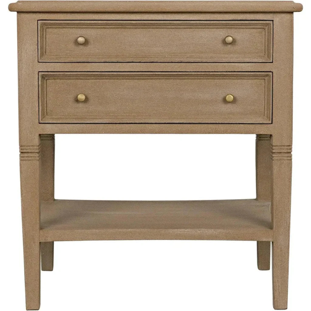 Oxford Two Drawers Wooden Side Table