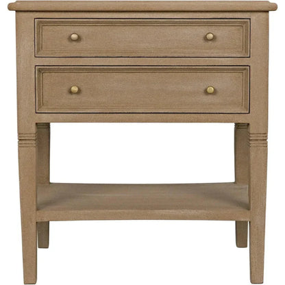 Oxford Two Drawers Wooden Side Table
