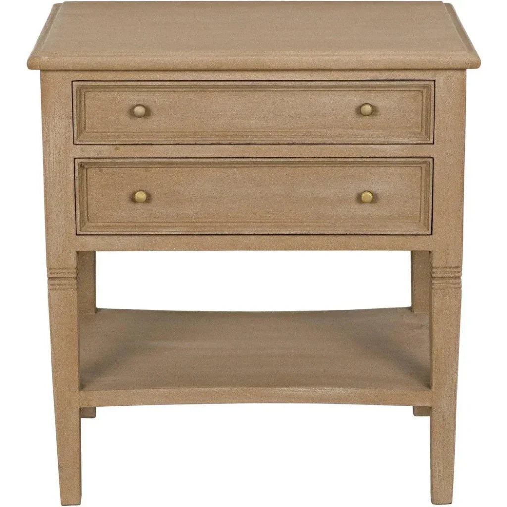 Oxford Two Drawers Wooden Side Table