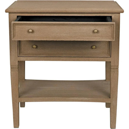Oxford Two Drawers Wooden Side Table