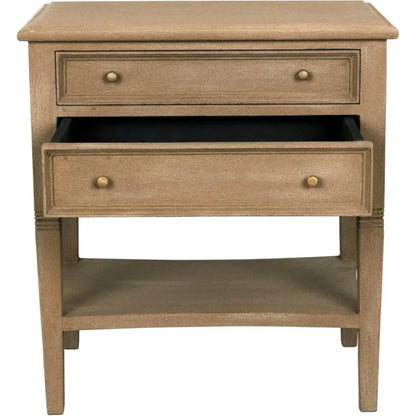 Oxford Two Drawers Wooden Side Table