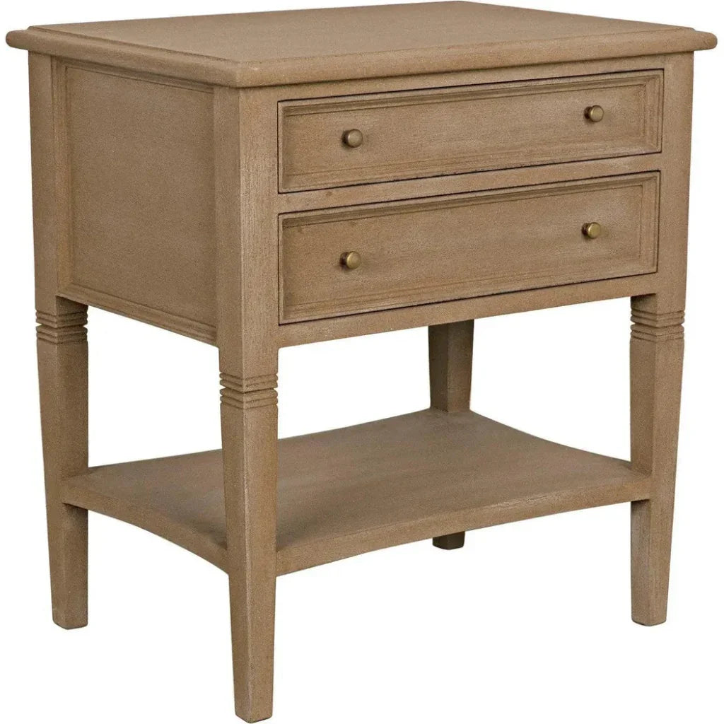 Oxford Two Drawers Wooden Side Table