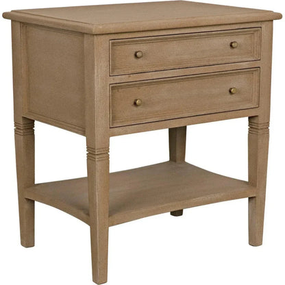 Oxford Two Drawers Wooden Side Table