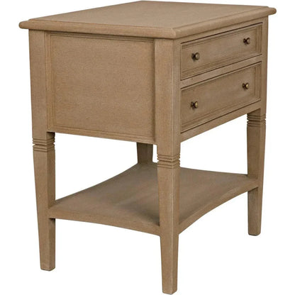 Oxford Two Drawers Wooden Side Table