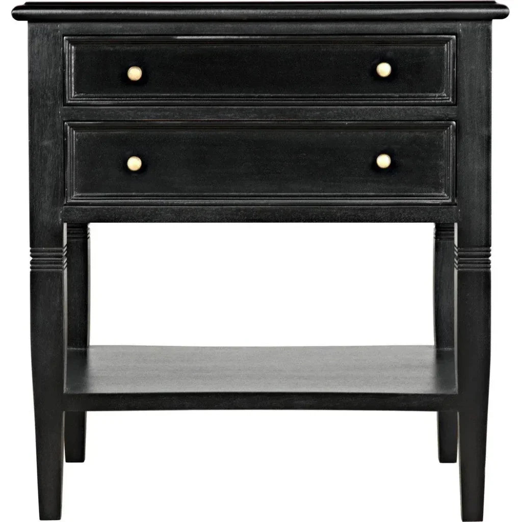 Oxford Two Drawers Wooden Side Table