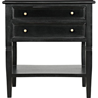 Oxford Two Drawers Wooden Side Table