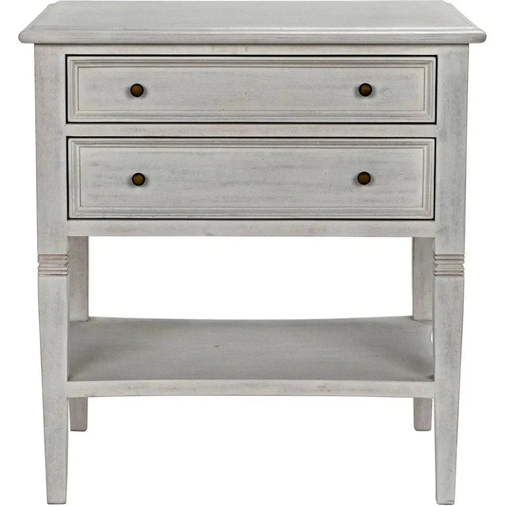 Oxford Two Drawers Wooden Side Table