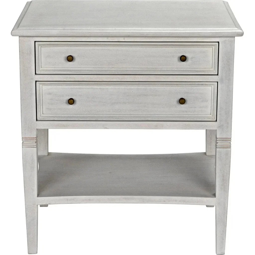 Oxford Two Drawers Wooden Side Table