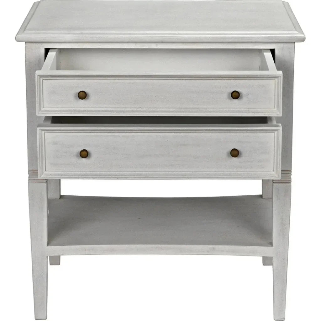 Oxford Two Drawers Wooden Side Table