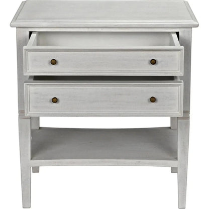 Oxford Two Drawers Wooden Side Table