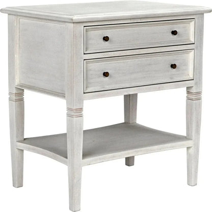 Oxford Two Drawers Wooden Side Table