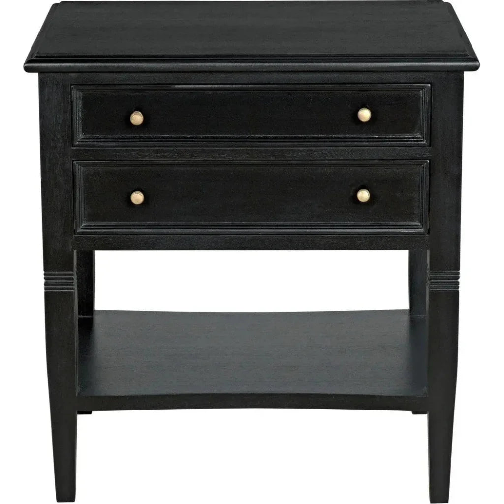 Oxford Two Drawers Wooden Side Table