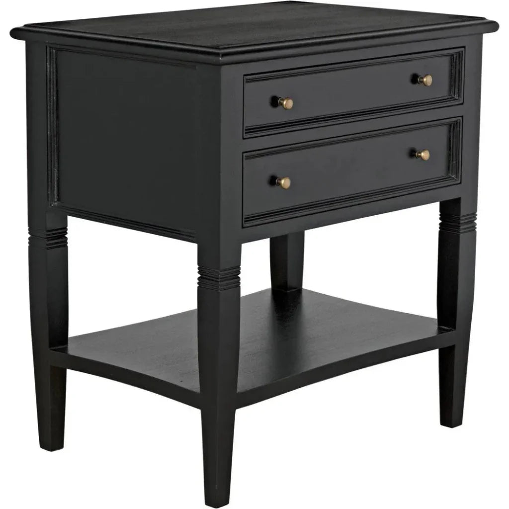 Oxford Two Drawers Wooden Side Table