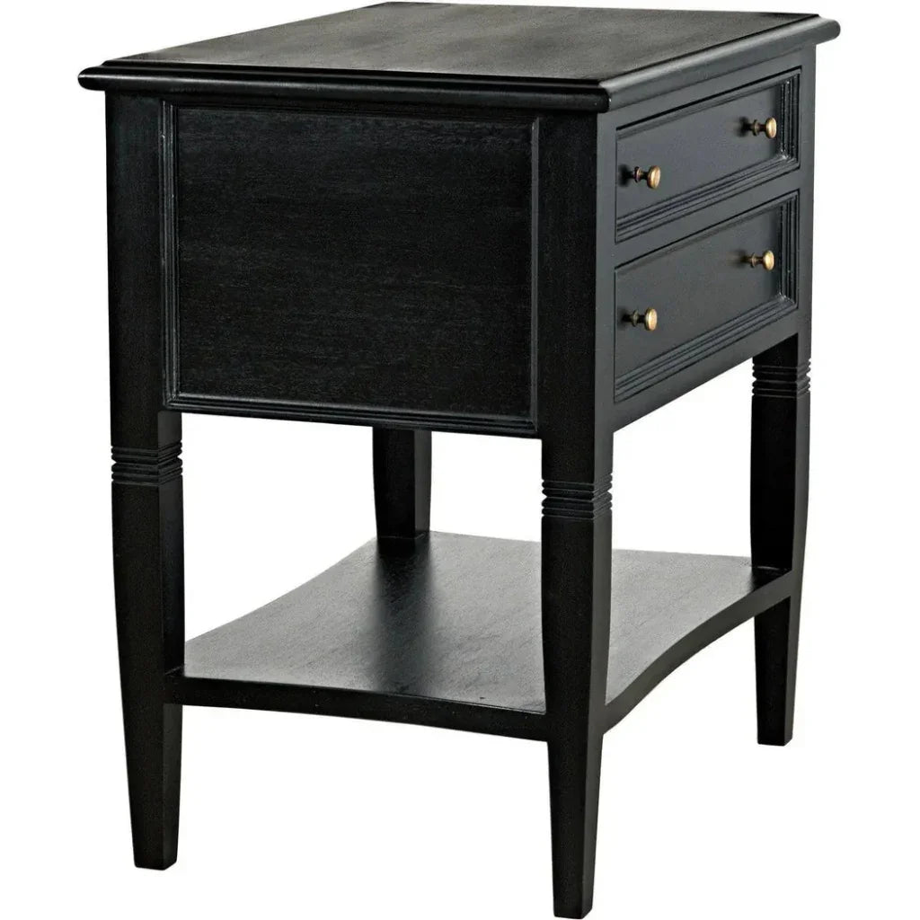 Oxford Two Drawers Wooden Side Table