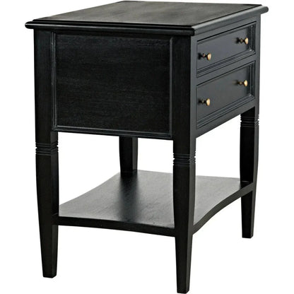 Oxford Two Drawers Wooden Side Table