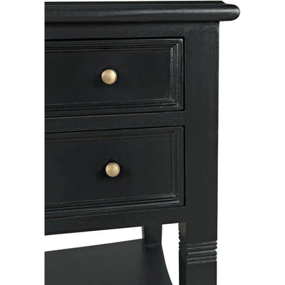 Oxford Two Drawers Wooden Side Table