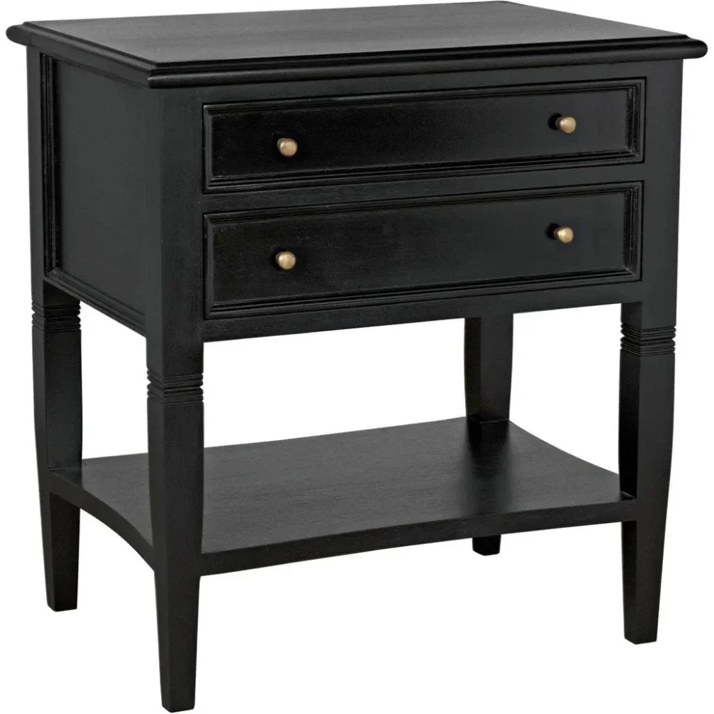 Oxford Two Drawers Wooden Side Table