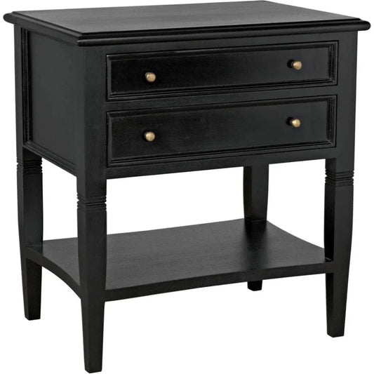 Oxford Two Drawers Wooden Side Table