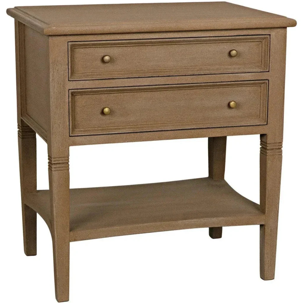Oxford Two Drawers Wooden Side Table