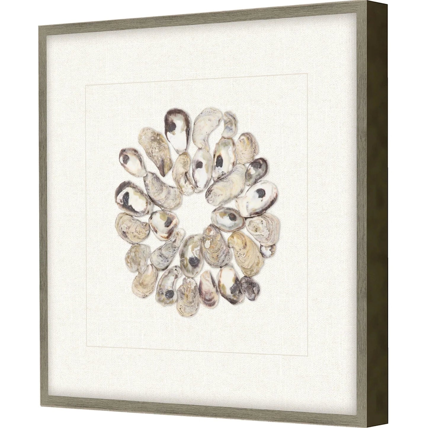 Oyster Shell Beige Framed Wall Art