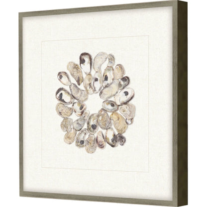 Oyster Shell Beige Framed Wall Art